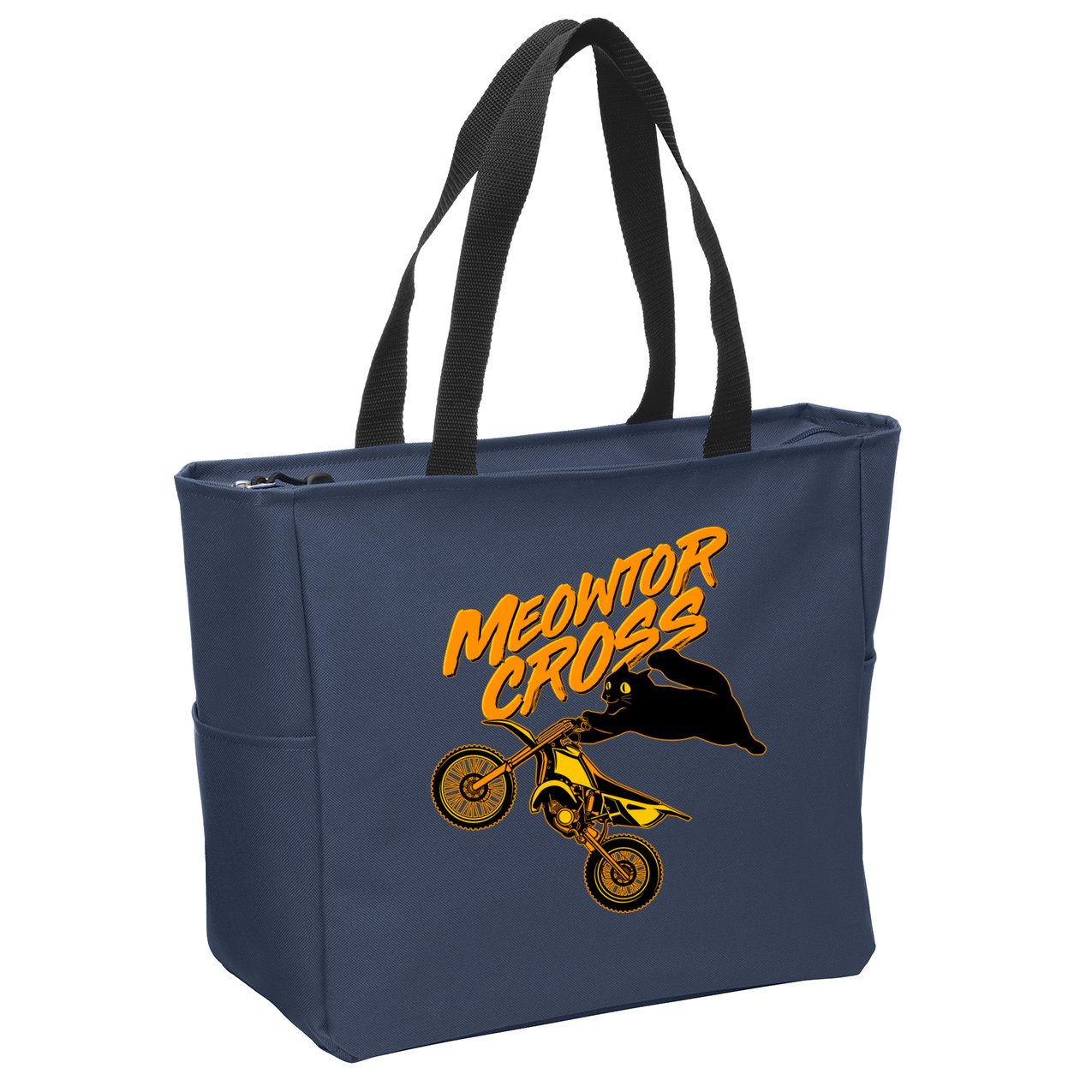 Meowtor Cross Zip Tote Bag