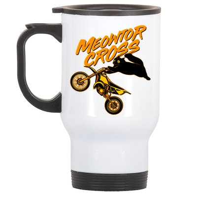 Meowtor Cross Stainless Steel Travel Mug