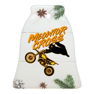 Meowtor Cross Ceramic Bell Ornament