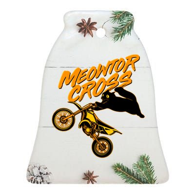 Meowtor Cross Ceramic Bell Ornament