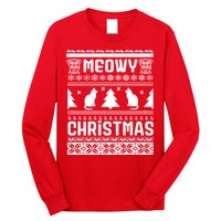 Meowy Cat Ugly Christmas Sweater Long Sleeve Shirt