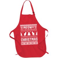 Meowy Cat Ugly Christmas Sweater Apron