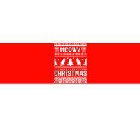 Meowy Cat Ugly Christmas Sweater Bumper Sticker