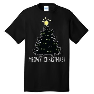 Meowy Christmas Tall T-Shirt