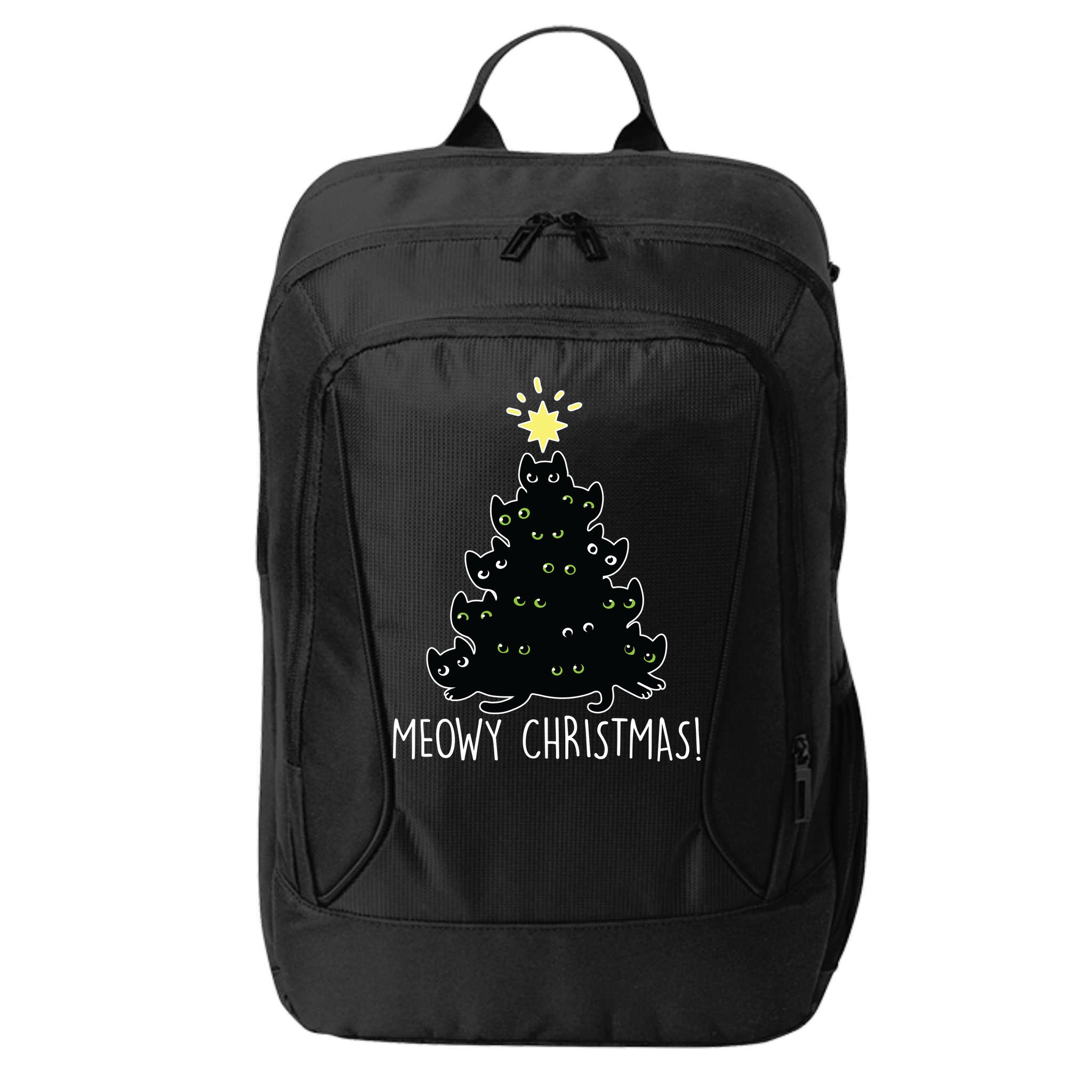 Meowy Christmas City Backpack