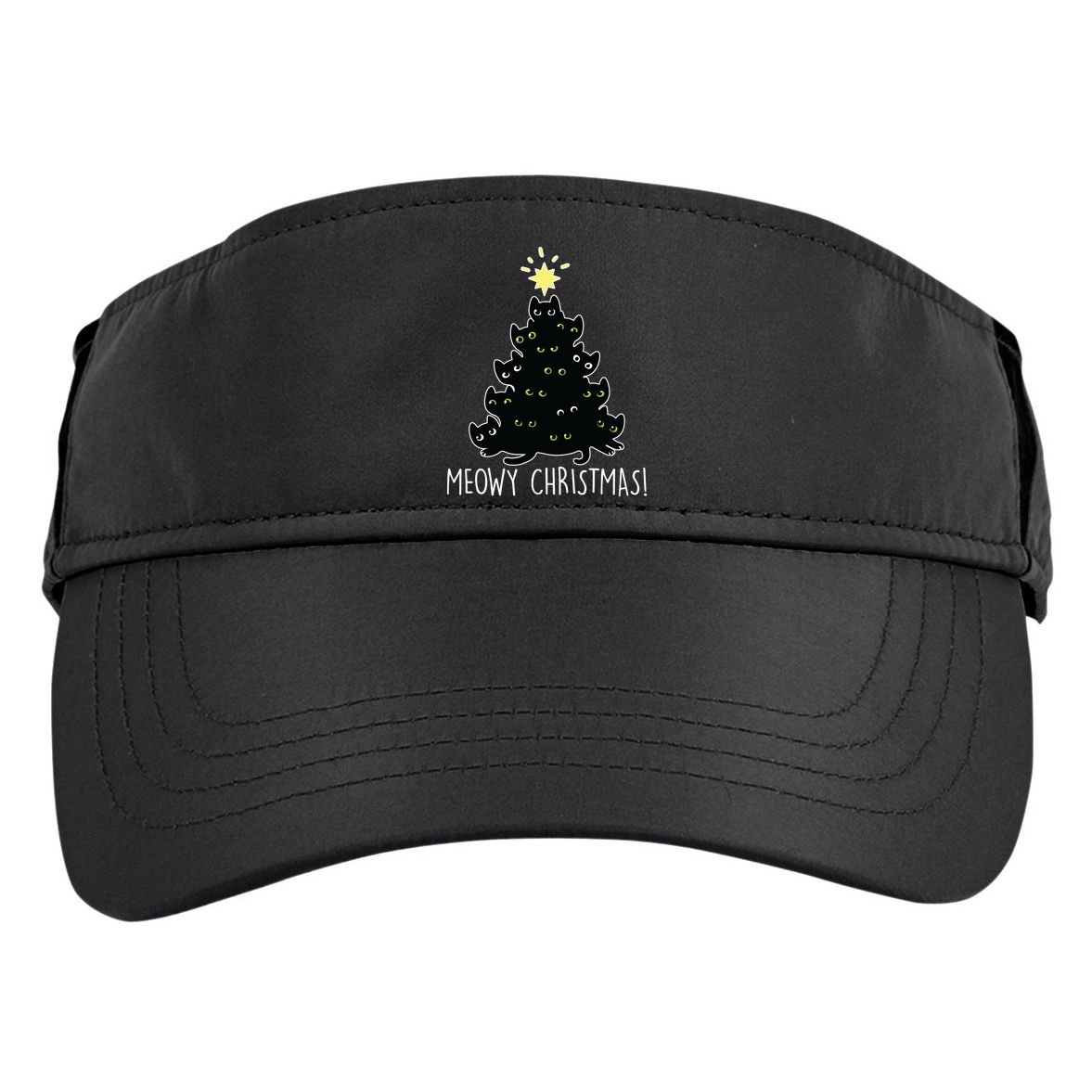 Meowy Christmas Adult Drive Performance Visor