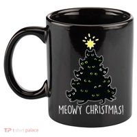 Meowy Christmas 11oz C Handle Ceramic Mug