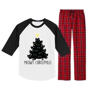 Meowy Christmas Raglan Sleeve Pajama Set