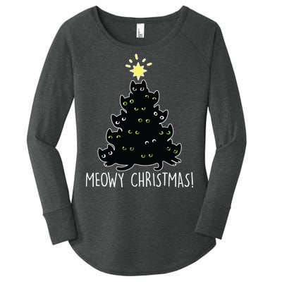 Meowy Christmas Women's Perfect Tri Tunic Long Sleeve Shirt