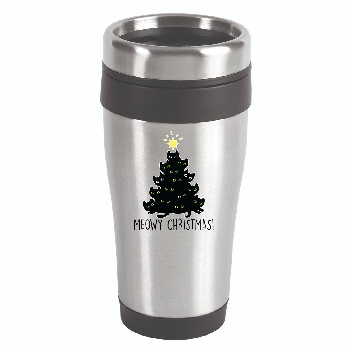 Meowy Christmas 16oz Travel Tumbler