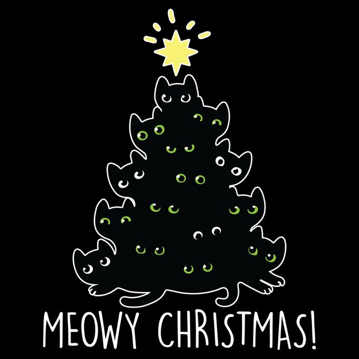 Meowy Christmas Youth Performance Sprint T-Shirt
