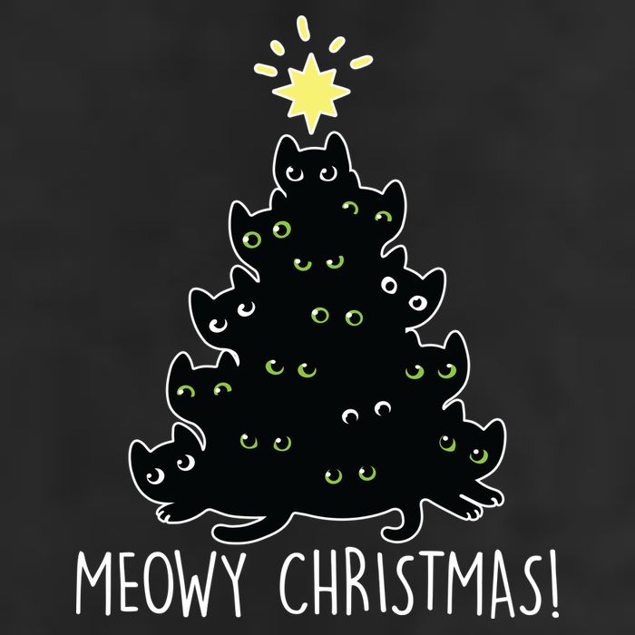 Meowy Christmas Golf Towel