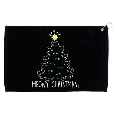 Meowy Christmas Grommeted Golf Towel