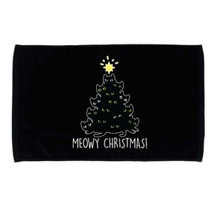 Meowy Christmas Microfiber Hand Towel