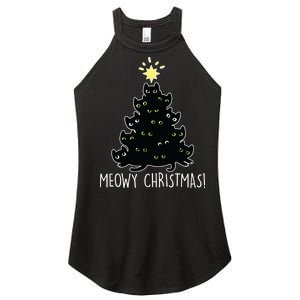 Meowy Christmas Women's Perfect Tri Rocker Tank