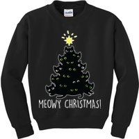 Meowy Christmas Kids Sweatshirt
