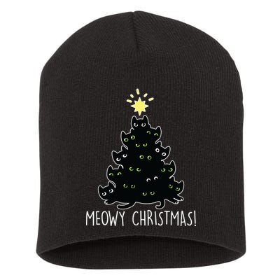 Meowy Christmas Short Acrylic Beanie