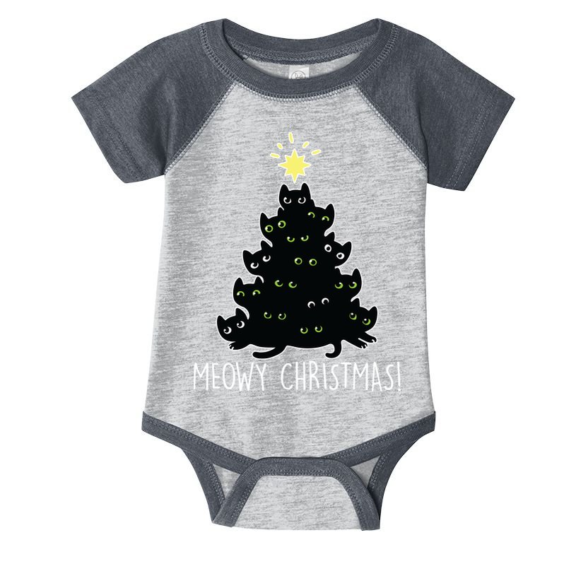 Meowy Christmas Infant Baby Jersey Bodysuit