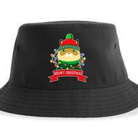 Meowy Christmas Cat Lights Sustainable Bucket Hat