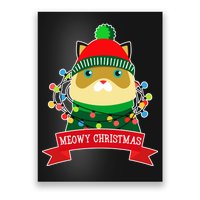 Meowy Christmas Cat Lights Poster