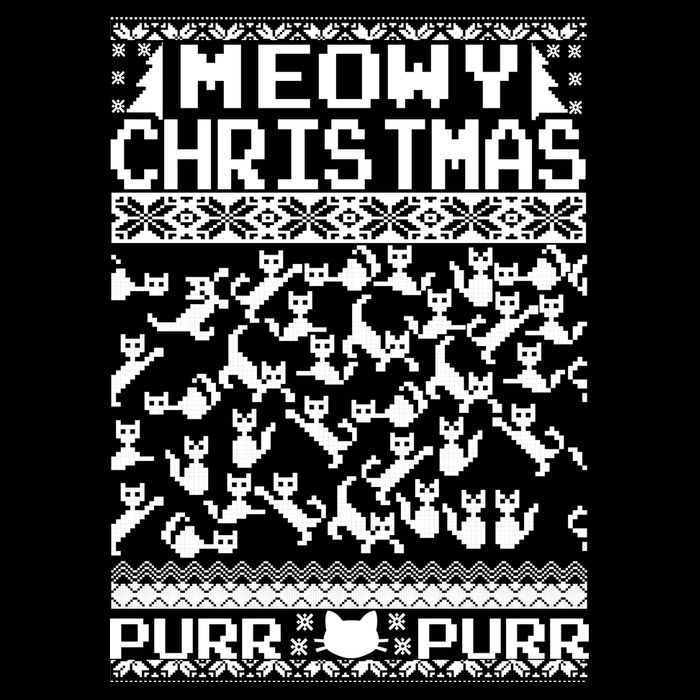 Meowy Christmas Cat Ugly Christmas Sweater City Backpack