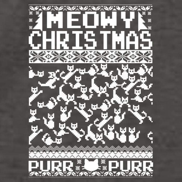 Meowy Christmas Cat Ugly Christmas Sweater Vector Backpack