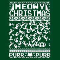 Meowy Christmas Cat Ugly Christmas Sweater Long Sleeve Shirt
