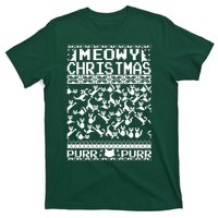 Meowy Christmas Cat Ugly Christmas Sweater T-Shirt