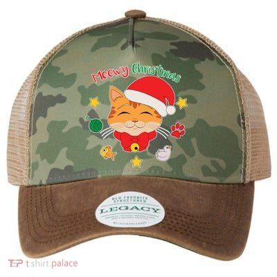 Meowy Christmas Cute Cat Legacy Tie Dye Trucker Hat