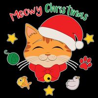 Meowy Christmas Cute Cat Cooling Performance Crew T-Shirt