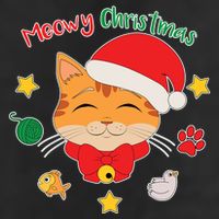 Meowy Christmas Cute Cat Adult Drive Performance Visor