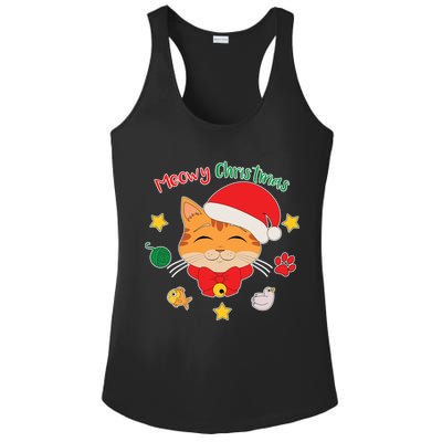 Meowy Christmas Cute Cat Ladies PosiCharge Competitor Racerback Tank
