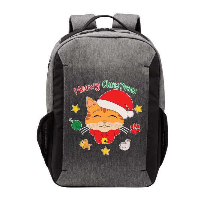 Meowy Christmas Cute Cat Vector Backpack