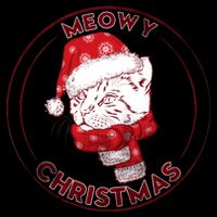 Meowy Christmas Emblem Cooling Performance Crew T-Shirt