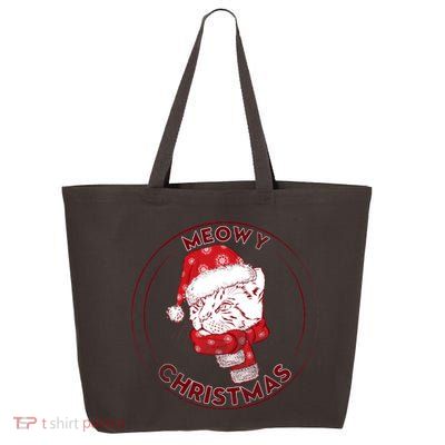 Meowy Christmas Emblem 25L Jumbo Tote