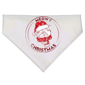 Meowy Christmas Emblem USA-Made Doggie Bandana