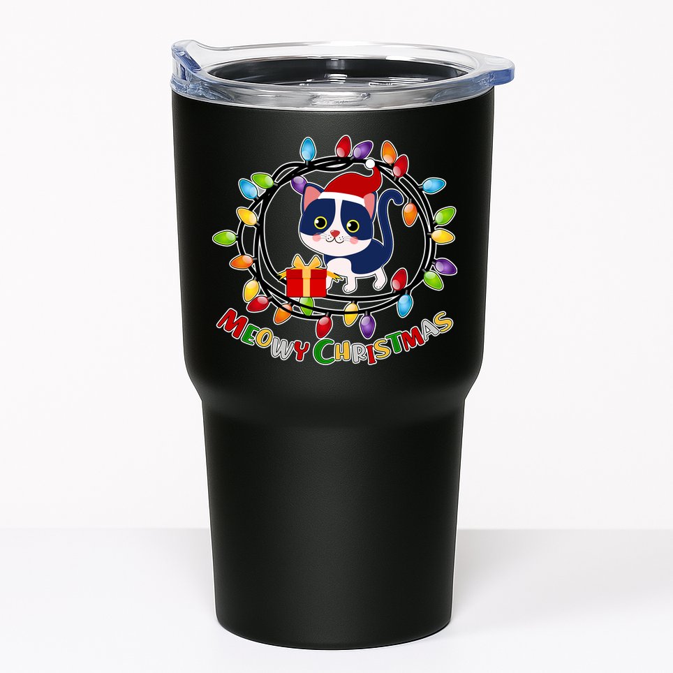 Meowy Christmas Kitty Tumbler