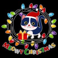 Meowy Christmas Kitty Baby Bodysuit