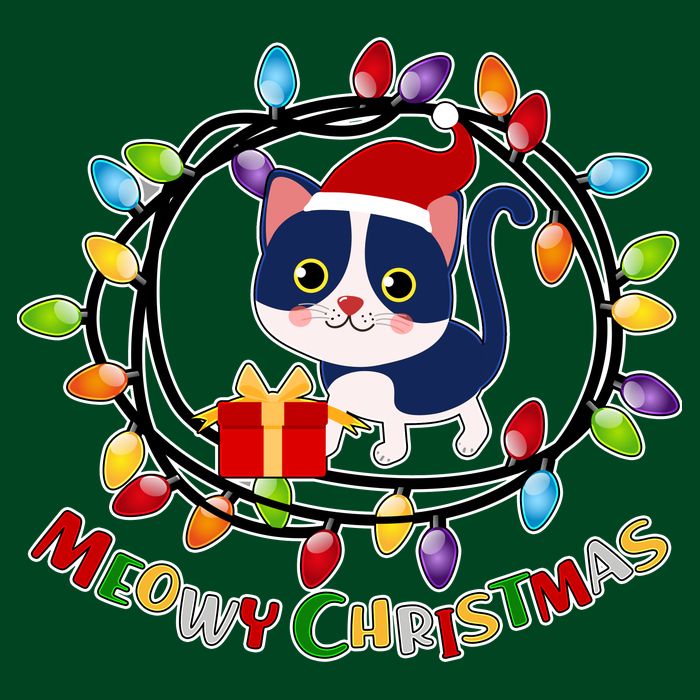 Meowy Christmas Kitty Cooling Performance Crew T-Shirt