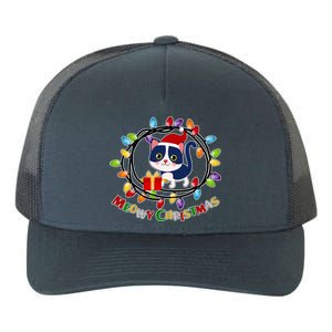 Meowy Christmas Kitty Yupoong Adult 5-Panel Trucker Hat