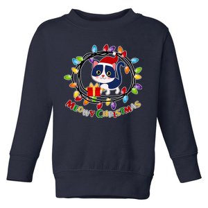 Meowy Christmas Kitty Toddler Sweatshirt