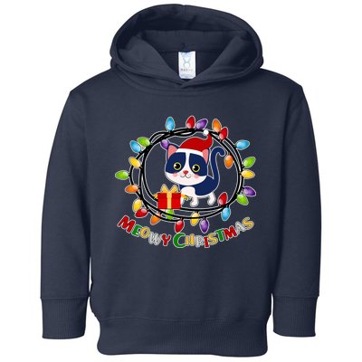 Meowy Christmas Kitty Toddler Hoodie