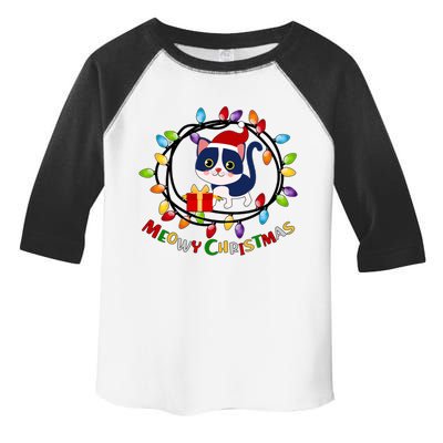 Meowy Christmas Kitty Toddler Fine Jersey T-Shirt