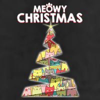 Meowy Christmas Tree For Cat Lovers Garment-Dyed Fleece Hoodie