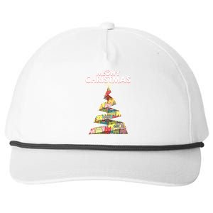 Meowy Christmas Tree For Cat Lovers Snapback Five-Panel Rope Hat