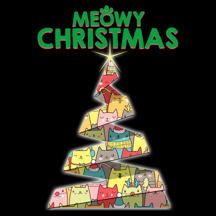 Meowy Christmas Tree For Cat Lovers 16oz Travel Tumbler