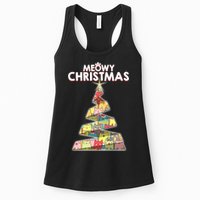 Meowy Christmas Tree For Cat Lovers Womens Tank Top