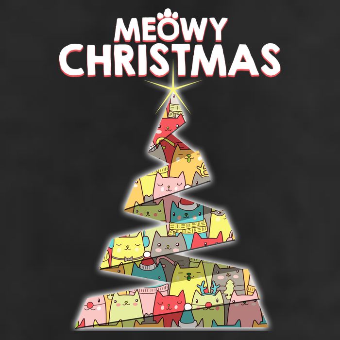 Meowy Christmas Tree For Cat Lovers Trucker Hat