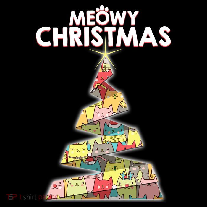 Meowy Christmas Tree For Cat Lovers Tank Top