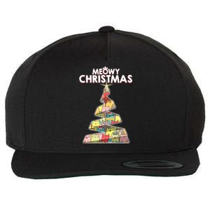 Meowy Christmas Tree For Cat Lovers Wool Snapback Cap